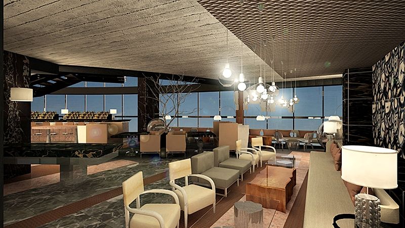 Hotel Las Americas Golden Tower Panamá Buitenkant foto The interior of the lounge