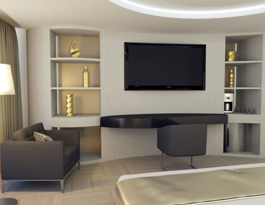 Hotel Las Americas Golden Tower Panamá Buitenkant foto 3D rendering of a bedroom