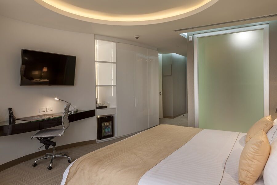 Hotel Las Americas Golden Tower Panamá Buitenkant foto A room at the hotel
